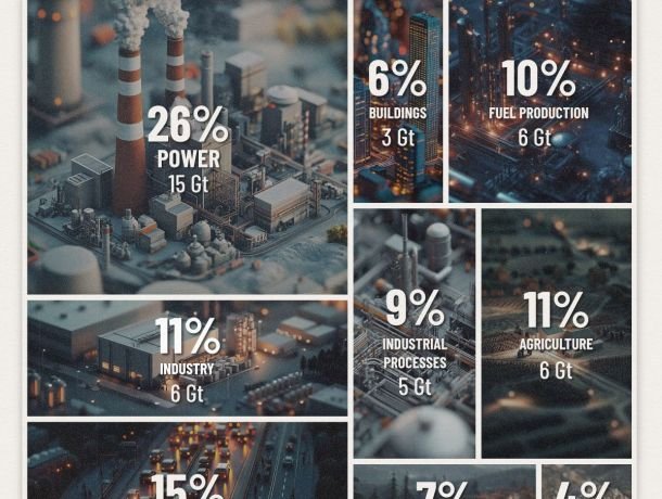 Global GHG Emissions 2023 by sector image